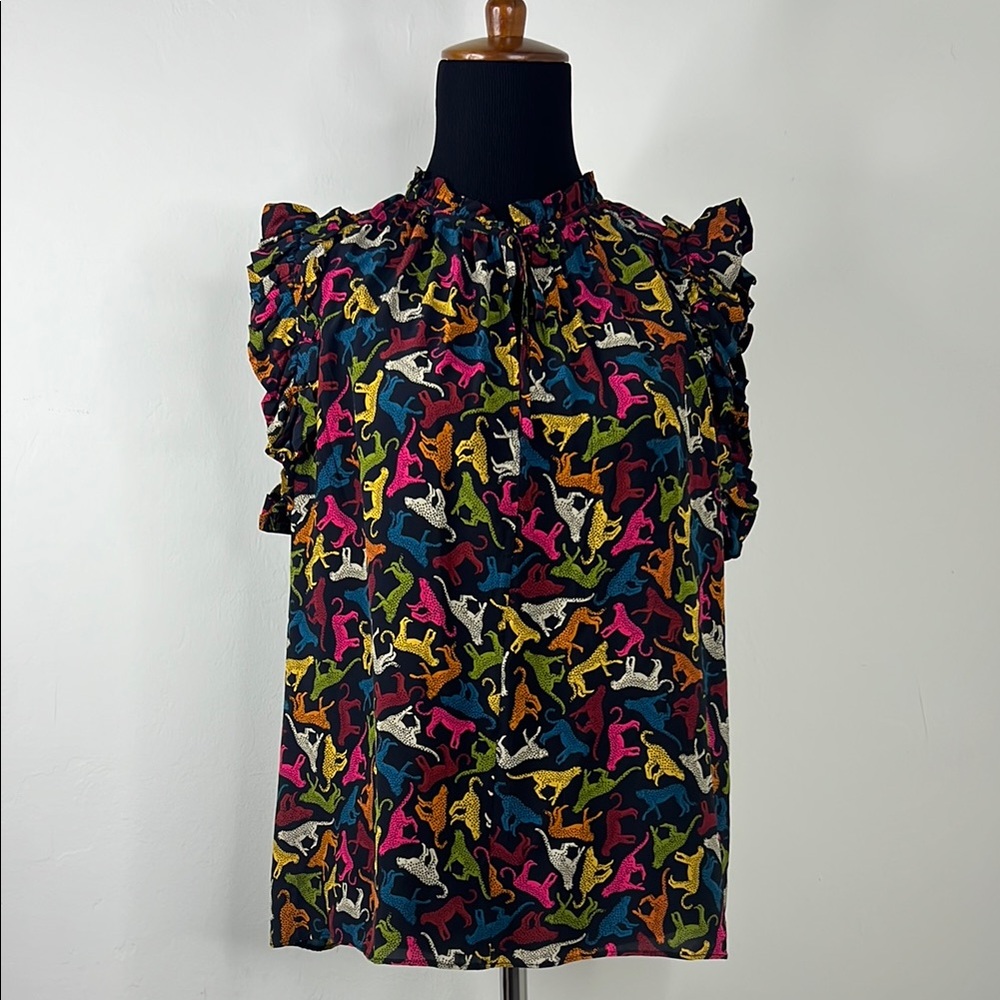 CABALLERO Leopard Animal Print Blouse S